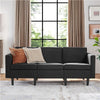 3-Seater Sofa 189CM For Living Room Fabric Upholstered Couch, Black