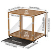 Heavy Duty Dog Crate Anti-bite Aluminum Pet Kennel Cage End Table Log Cabin Cart