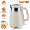 1800W 1.8L Electric Kettle Double Wall Stainless Steel Tea Hot Water Kettle UK