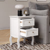 Small Side Table Slim Narrow Wooden Night Stand Bedside Drawer Storage Cabinet