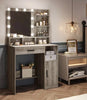 Dressing Table With Drawers Mirror Stool Set Makeup Desk Vanity Table Bedroom