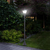 Outdoor Solar LED Garden Post Light 1.2M Tall Pathway Bollard Lamp – Black
