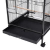 Small/Medium Parrot Cage Metal Bird Cage for Budgie with Playtop & Stand &Wheels