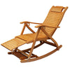 Adjustable Bamboo Rocking Chair Folding Lounger Recliner Armchair Garden Patio