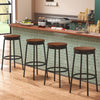 Set of 2 360° Swivel Bar Stools Height Adjustable Kitchen Stools 74/61cm