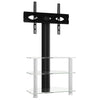 SVV Corner TV Stand 3-Tiers for 32-70 Inch Black and Silver