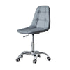 Cushioned Computer Desk Office Chair Chrome Legs Lift Swivel Adjustable Height