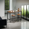 Set of 2 Steel Frame Bar Stools with Metal Frame