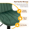 2x 360° Swivel Bar Stools Velvet Gas Lift Chairs Kitchen Pub Chair
