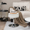 360° Accent Storage Ottoman Swivel Makeup Chair Upholstered Footrest White