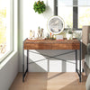 Computer Desk Wooden PC Laptop Table Writing Workstation w/Drawers-Coffee