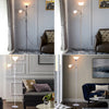 Tall Domed Lampshade Floor Lamp Standard Free Standing Living Room Home Light UK