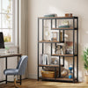 5-Tier Industrial Bookshelf Bookcase Standing Shelving w/ Open Display Storage