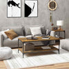 Coffee Table Smoked Oak 100x50x40 cm Engineered Wood HOT