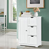 Storage Cabinet Bathroom Floor Cabinet Freestanding Storage Cupboard w/ 3 Drawer