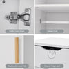 Modern Wooden 2 Door Wardrobe 1 Drawer Storage Hanging Rail with Wooden Feet