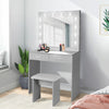 Vanity Dressing Table Stool Set Makeup Mirror/Drawers/Dimmabl 3 Colors LED Light