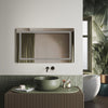 Illuminated Bathroom Mirror with LED Lights Shaver Socket Demister Pad 1000x600