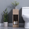 Slim Tall Bedside Table Cabinet with Drawer & Storage Space for Bedroom