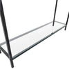 Slim Hallway Console Table Entryway Sideboard 2 Drawers With Glass Storage Shelf