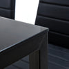 Compact Glass Dining Table 4 Seater 105cm in Length Black Home Kitchen Furniture