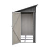 BIRCHTREE 4x8ft Lean To Garden Shed Metal Storage Tool House Pent Roof Grey