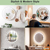 60cm Bathroom Mirror LED Illuminated Mirror Wall-Mounted Mirror w/Demister Pad