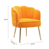 Scallop Back Armchair Cocktail Sofa Accent Seat Living Bedroom Cafe Lounge Sofa
