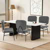 Modern Side Chair Bedroom Reading Accent Chair Adjustable Foot Pads-Grey