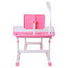 Kids Study Desk Chair Set w/ LED Lamp Ergonomic Children Drawing Writtung Table