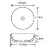 Bathroom Cloakroom Vanity Ceramic Wash Basin Sink Countertop / Wall Mount Modern