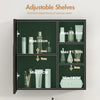 Wall-Mounted Bathroom Cabinet w/2 Mirror Door&5 Shelve 65x17x65cm Black