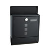 Lockable Metal Secure Mailbox Letter Post Box Wall Hanging Garden Gate Ornament