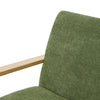 Green Chenllie Accent Chair Modern Upholstered Armchair Wooden Legs Living Room