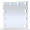Dressing Table Vanity Makeup Desk with LED Bulbs Mirror 6 Drawer Storage Unit