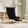 Wooden Armchair, Upholstered Acccent Chair with Adjustable Footrest, Poang Chair