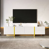Modern TV Stand with 3-Door 2-Drawer Storage Cabinet Unit for Living Room White