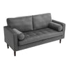 Modern Velvet Tufted Couch Upholstered Sofa Chair Loveseat with 2 Pillows Lounge