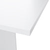 Mobile White Folding Dining Table Drop Leaf Rolling Desk with 2 Storage Shelves