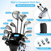 Men's Complete Golf Clubs and Bag Set #1 Driver, #3 Fairway #5Hybrid White