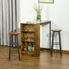 Industrial Bar Table and Stools Vintage Breakfast Dining Tall Rustic Kitchen Set