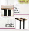Dining Bench with Black Metal U Shaped Legs, Wooden Bench (120cm), Kitchen Bench