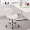 Adjustable Cushioned Computer Desk Office Chair Chrome Legs Lift Swivel Chairs