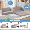 2-in-1 Toddler Fold out Couch Kids Single Convertible Sofa to Lounger Couch