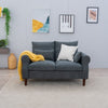 2 Seater faux leather/Linen Fabric Love Seat Sofa Armchair with Footstool Couch