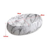Oval Cloakroom Sink Countertop Basin 480x340mm Grey Marble Ceramic HandWash Bowl