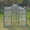 4x6/6x6/8x6/10x6FT Walk-In Greenhouse Aluminium Frame / Polycarb Panel Silver