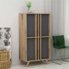 Retro Modern Tall Sideboard/Cabinet Finished in Anthracite Grey