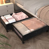 2X Underbed Storage Box on Wheels Lid Under Bed Sofa Portable Dustproof Organize