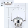 4.5L Gold Stainless Steel Chafing Dish With Hook Up,Buffet Server Food Warmer UK